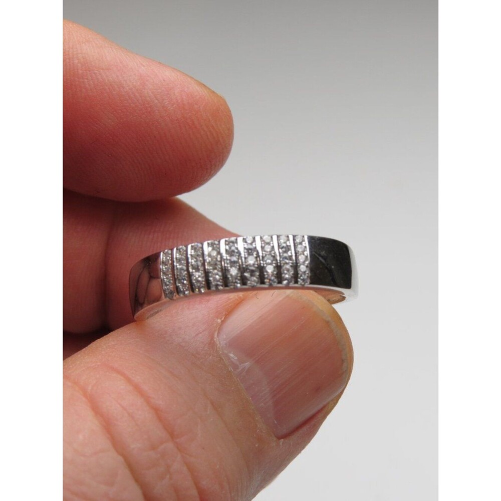 *925 Sterling Silver Diamond Band